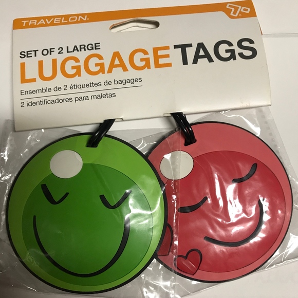 Travelon Large Over sized Emoji Luggage tags New - Picture 2 of 7